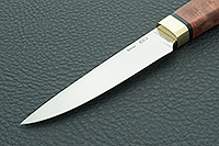 Кухонный нож Овощной малый стабилизированная карельская береза, elmax, латунь : фото 3