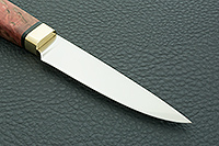 Кухонный нож Овощной малый стабилизированная карельская береза, elmax, латунь : фото 4