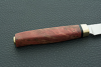 Кухонный нож Овощной малый стабилизированная карельская береза, elmax, латунь : фото 5