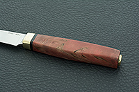 Кухонный нож Овощной малый стабилизированная карельская береза, elmax, латунь : фото 6