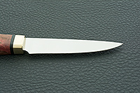 Кухонный нож Овощной малый стабилизированная карельская береза, elmax, латунь : фото 8