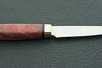 Кухонный нож Овощной малый стабилизированная карельская береза, elmax, латунь : фото 9