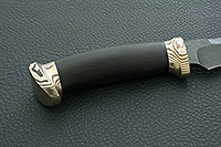 Нож Росомаха граб - черное дерево, elmax, мокуме : фото 5