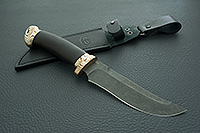 Нож Росомаха граб - черное дерево, elmax, мокуме : фото 9