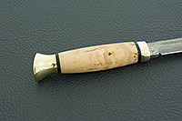 Нож Финка-3 карельская береза, zdi-1016, латунь : фото 5