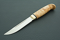 Нож Финка-Лаппи карельская береза, elmax, латунь : фото 2