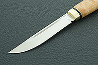 Нож Финка-Лаппи карельская береза, elmax, латунь : фото 3