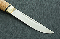 Нож Финка-Лаппи карельская береза, elmax, латунь : фото 4