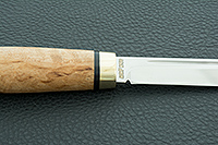 Нож Финка-Лаппи карельская береза, elmax, латунь : фото 7