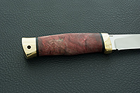 Нож Следопыт кап березовый стабилизированный, 95х18, латунь : фото 5