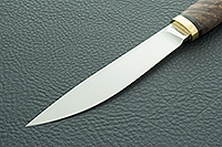 Нож Якут орех, d2, латунь : фото 3