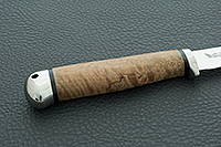 Нож Белуга стабилизированная карельская береза, 100х13м, алюминий : фото 3