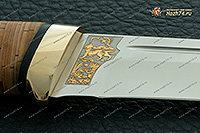 Нож Бекас береста, elmax, латунь : фото 5