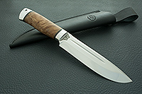 Нож Селигер стабилизированная карельская береза, aus-8, алюминий : фото 9