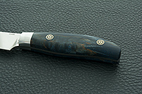 Кухонный нож Овощной цельнометаллический накладки стабилизированная карельская береза, elmax : фото 6