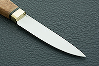 Кухонный нож Овощной малый стабилизированная карельская береза, k390, латунь : фото 4