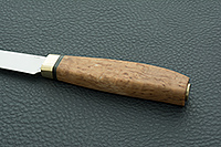 Кухонный нож Овощной малый стабилизированная карельская береза, k390, латунь : фото 6