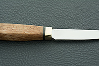 Кухонный нож Овощной малый стабилизированная карельская береза, k390, латунь : фото 7