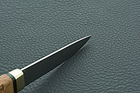 Кухонный нож Овощной малый стабилизированная карельская береза, k390, латунь : фото 9