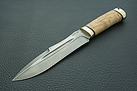 Нож Скорпион карельская береза, zdi-1016, латунь : фото 2