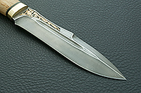 Нож Скорпион карельская береза, zdi-1016, латунь : фото 4