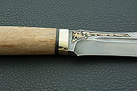 Нож Скорпион карельская береза, zdi-1016, латунь : фото 8