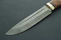 Нож Селигер стабилизированная карельская береза, zdi-1016, латунь : фото 3