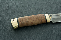 Нож Селигер стабилизированная карельская береза, zdi-1016, латунь : фото 5