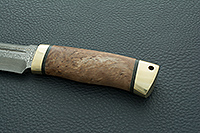 Нож Селигер стабилизированная карельская береза, zdi-1016, латунь : фото 6