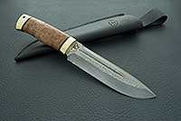 Нож Селигер стабилизированная карельская береза, zdi-1016, латунь : фото 10