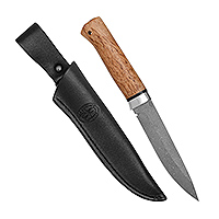 Нож Пескарь с ввертышем карельская береза, zdi-1016, алюминий : фото 3