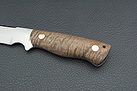 Нож Рифей накладки стабилизированный ореховый кап, n690, цельнометаллический : фото 6