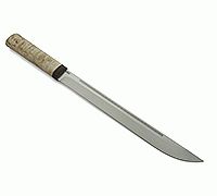 Нож Бурятский большой карельская береза, 95х18, текстолит : фото 11