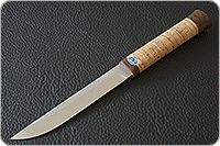 Нож Бурятский малый береста, 95х18, текстолит : фото 2