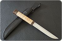 Нож Бурятский малый береста, 95х18, текстолит : фото 8