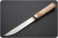 Нож Бурятский малый карельская береза, 95х18, текстолит : фото 2
