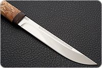 Нож Бурятский малый карельская береза, 95х18, текстолит : фото 4