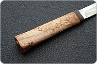 Нож Бурятский малый карельская береза, 95х18, текстолит : фото 5