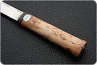 Нож Бурятский малый карельская береза, 95х18, текстолит : фото 6