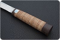 Нож Бурятский средний береста, 95х18, текстолит : фото 6