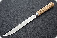 Нож Бурятский средний карельская береза, 95х18, текстолит : фото 2