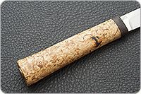 Нож Бурятский средний карельская береза, 95х18, текстолит : фото 5