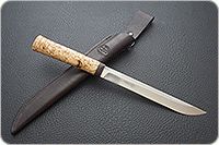 Нож Бурятский средний карельская береза, 95х18, текстолит : фото 9