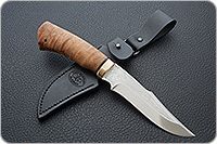 Нож Хазар карельская береза, 100х13м, латунь : фото 9