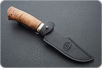 Нож Хазар карельская береза, 100х13м, латунь : фото 10