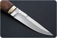 Нож Хаски карельская береза, 100х13м, латунь : фото 4