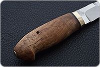 Нож Хаски карельская береза, 100х13м, латунь : фото 5