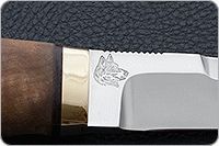 Нож Хаски карельская береза, 100х13м, латунь : фото 7