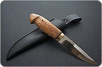 Нож Хаски карельская береза, 100х13м, латунь : фото 9