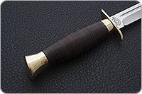 Нож Финка-2 наборная кожа, 100х13м, латунь : фото 3